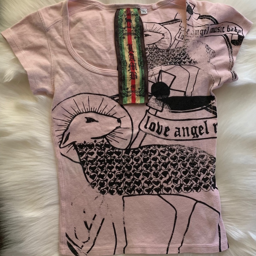 ♥️OFFER? L.A.M.B pink Cap sleeve shirt